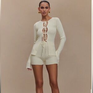 Meshki knit shorts
